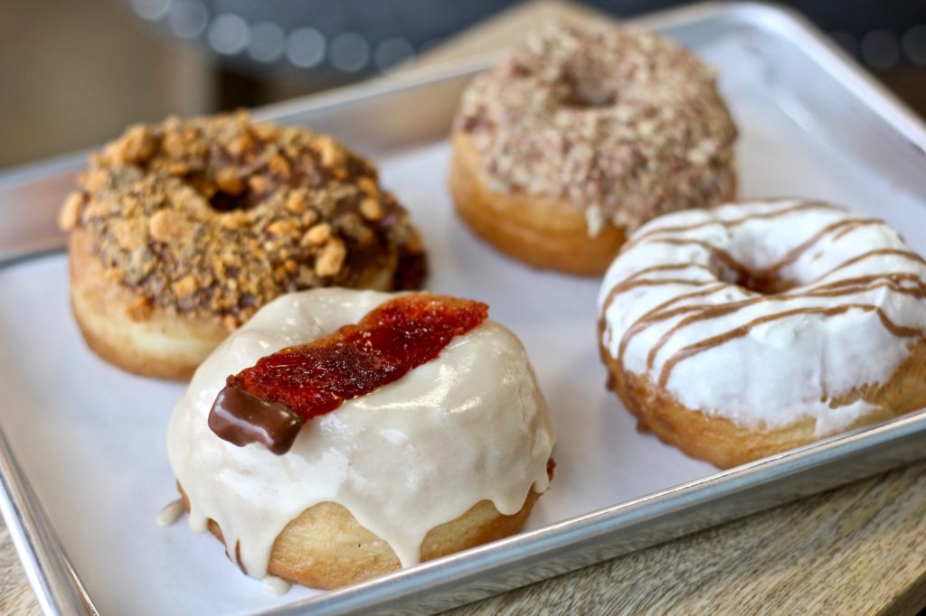 Tray of fresh donuts from Dough Boy Donuts (Fort Worth, TX)